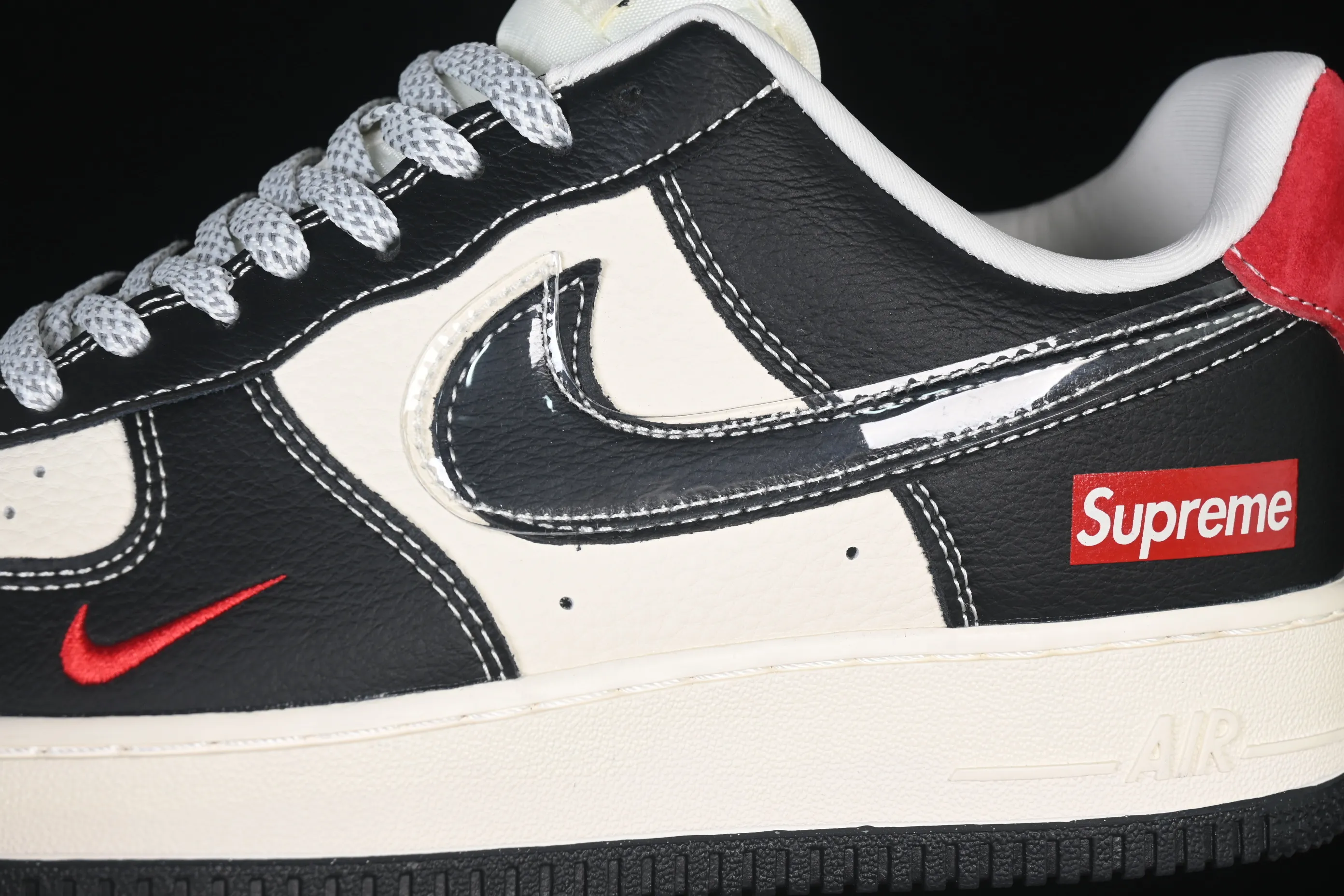 All categories Nk Air Force 1 Air Force series Nk Air Force 1 Low Air Force low-top Nike Air Force 1'07 Low Supreme joint beige black red Air Force 1 low-top casual sneakers DF0188-106